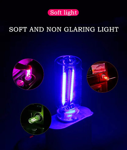 Touch Dimming USB LED Filament Glass Bulb 5V Retro Edison Bulb Night Light Car Decoration Incandescent Eye Protection Lighting