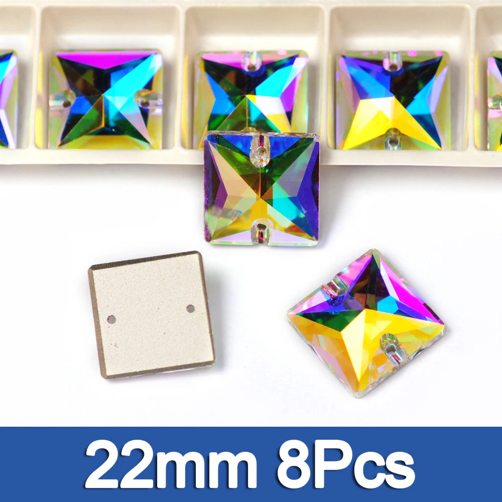 PUBRILEX Crystal AB Mix DIY Craft Supplies Needlework Sewing Gemstones Flatback Glass Strass Crystals Rhinestones For Clothing