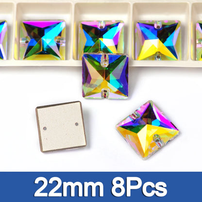 PUBRILEX Crystal AB Mix DIY Craft Supplies Needlework Sewing Gemstones Flatback Glass Strass Crystals Rhinestones For Clothing