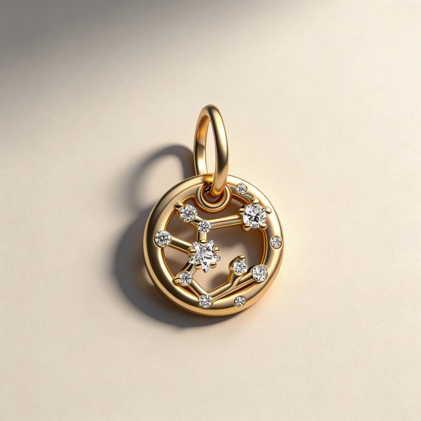 Hạt Charm Mạ Vàng Lấp Lánh 12 Cung Hoàng Đạo Mặt Dây Chuyền Hợp Vòng Tay Bạc Dạng Rắn, Vòng Cổ, Hạt Để Tự Làm Trang Sức Quà Tặng Nữ