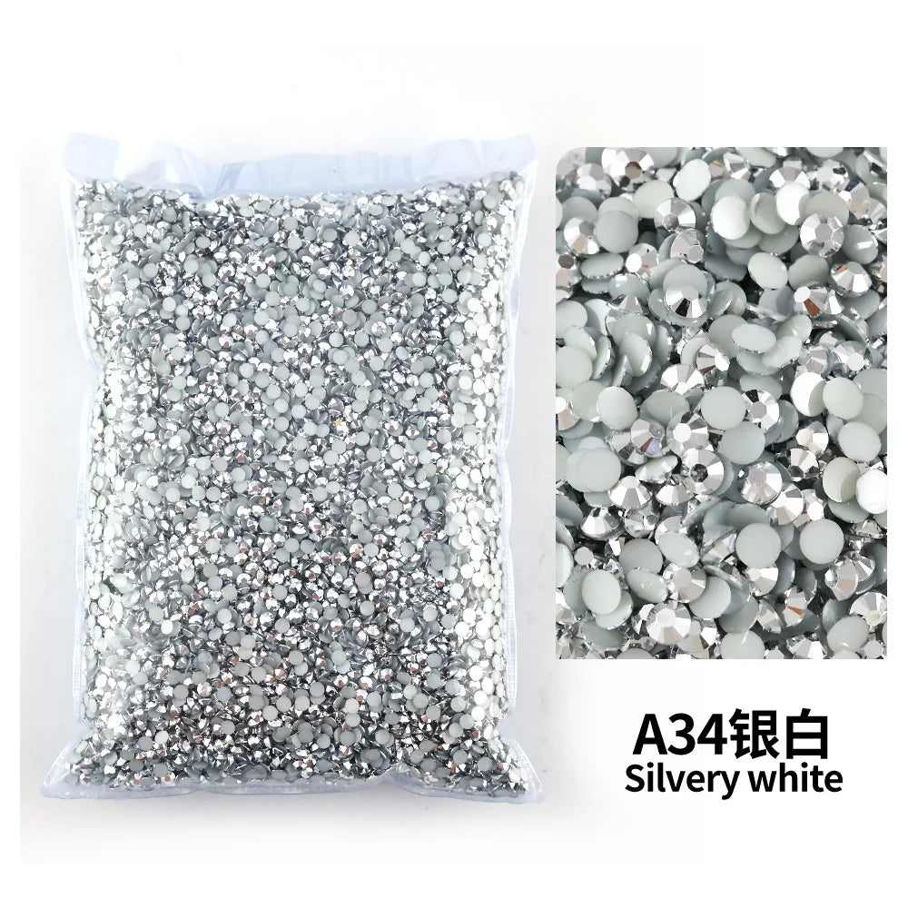 size 2mm,3mm,4mm,5mm,6mm Big Package Resin Non Hot Fix Rhinestones Bulk Wholesale Flat Crystals Nail Diy Glitters Cтразы Stone