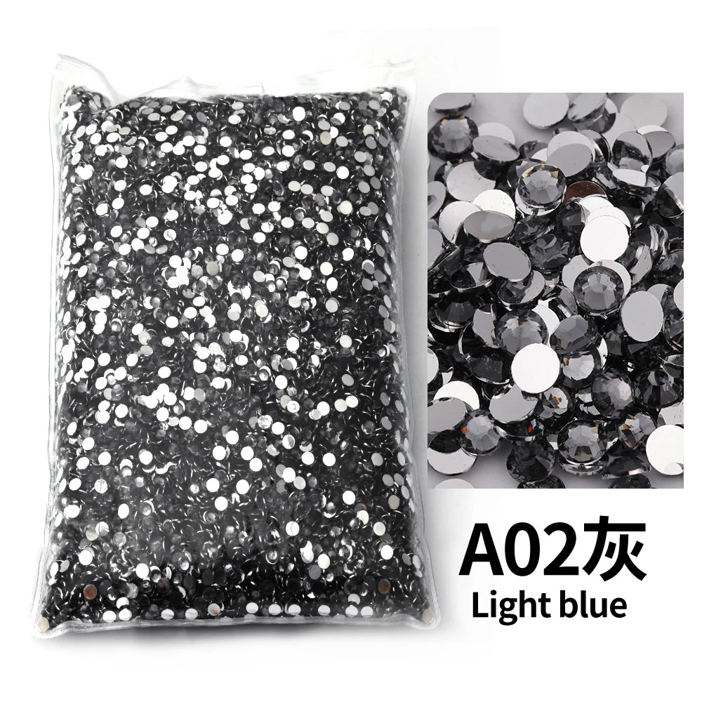 size 2mm,3mm,4mm,5mm,6mm Big Package Resin Non Hot Fix Rhinestones Bulk Wholesale Flat Crystals Nail Diy Glitters Cтразы Stone
