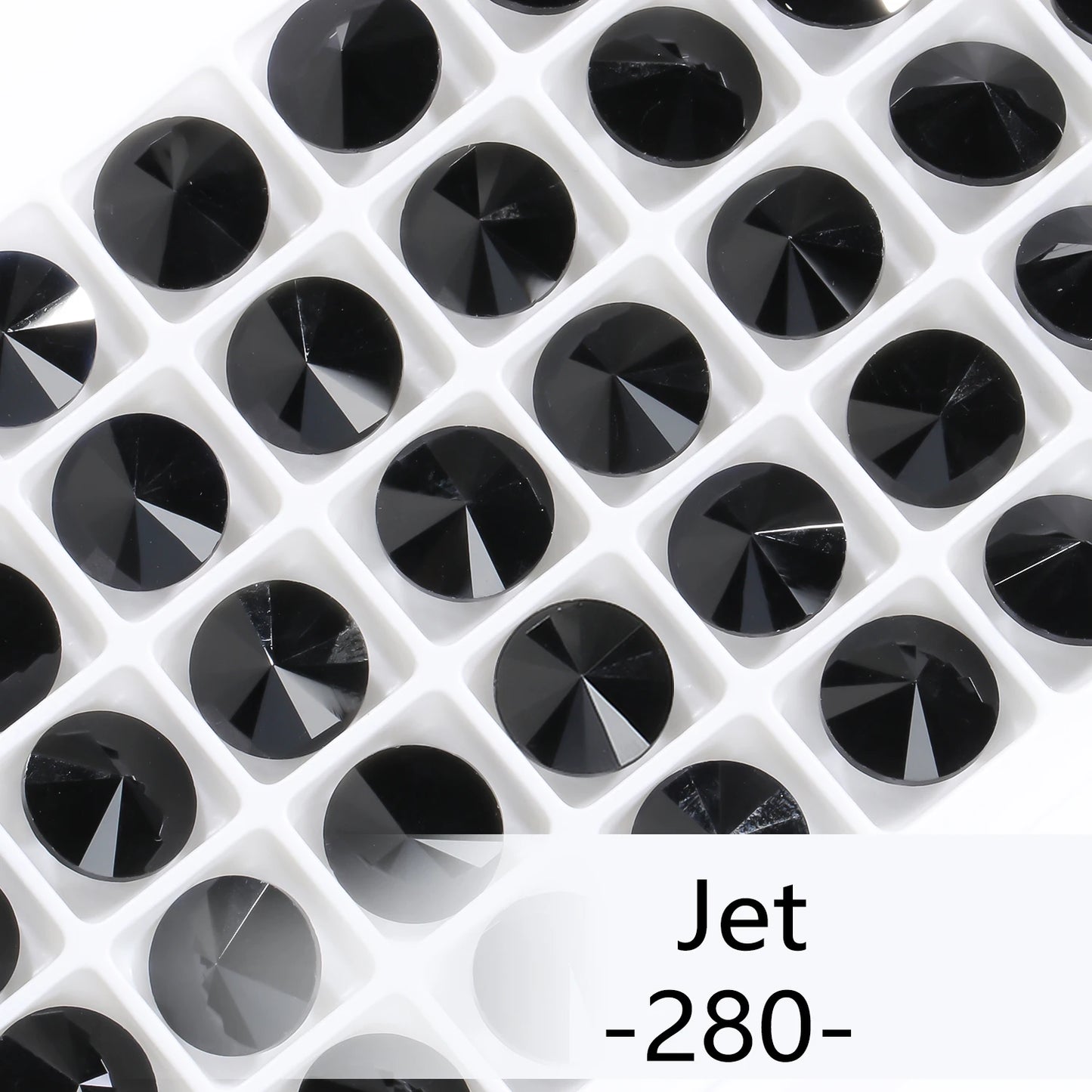 6/8/10/12/14MM Rivoli Rhinestone Round Pointed Diamond Stones Colorful Beads Crafts Crystal Nail Clothes Jewelry Accessories