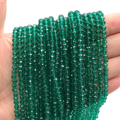 Multicolor 2 3 4 6 8mm Austria Faceted Crystal Beads Loose Spacer Round Glass Beads Bracelet DIY for Jewelry Making