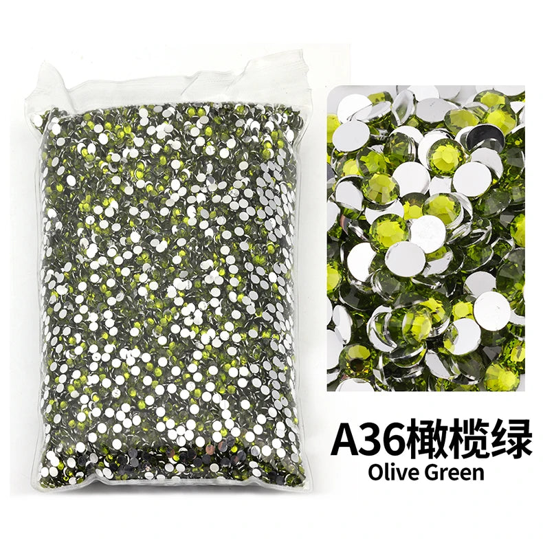 Big Package 2-6mm Resin Non Hot Fix Rhinestones Bulk Wholesale Flat Back Plastic Crystals Nail Diy Glitters Cтразы Stone