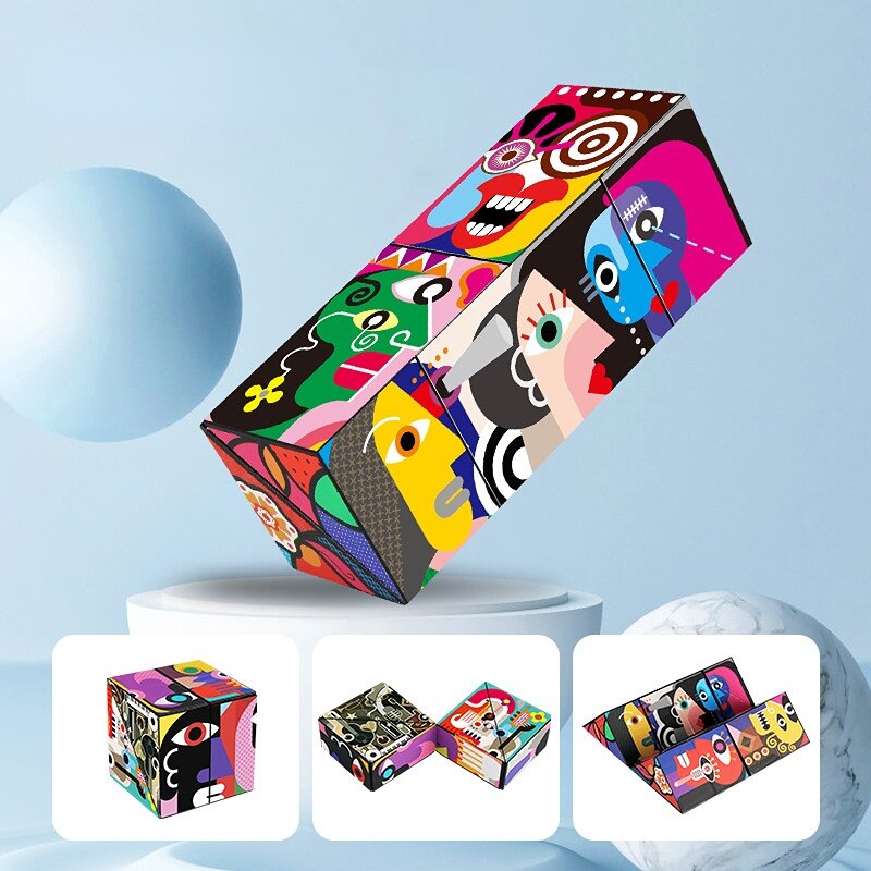 New Infinity Magic Cube Children Anti Stress Puzzle Fingertip Toy Kids Decompression Sensory Toys Variety Folding Cube