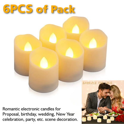 Flickering LED Ivory Electronic Candle, Flameless Tealight Candle,Battery Operated LED Tealight Candle, Ideal for Weddings, Ta