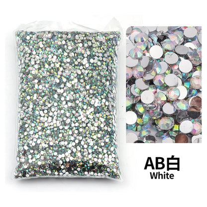 Big Package 2-6mm Resin Non Hot Fix Rhinestones Bulk Wholesale Flat Back Plastic Crystals Nail Diy Glitters Cтразы Stone