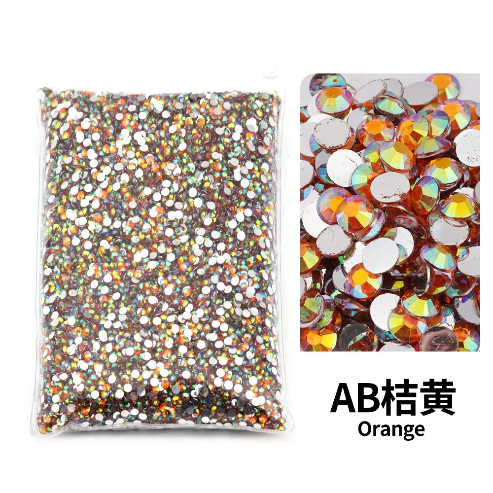 size 2mm,3mm,4mm,5mm,6mm Big Package Resin Non Hot Fix Rhinestones Bulk Wholesale Flat Crystals Nail Diy Glitters Cтразы Stone