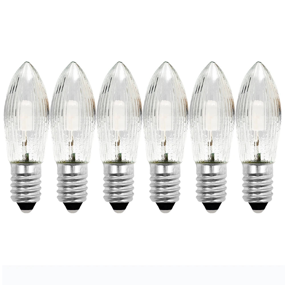 Warm Light Glass Bulbs Tapered Candles E10 LED Replacement Bulbs for Lights Candle Arch Bathroom Kitchen Home Lamps Bulb Decor