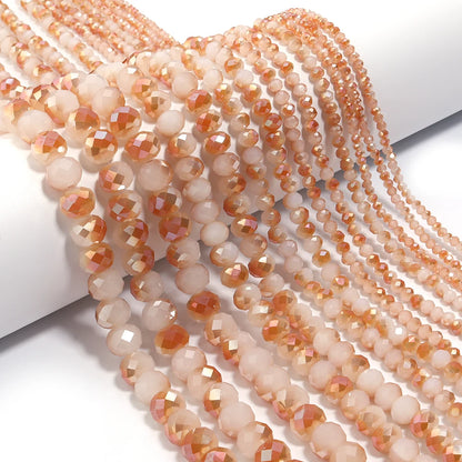 1Strand/Lot 3 4 6 8 10mm Rondelle Flat Faceted Crystal Beads Glass Spacer Beads For DIY Crafts Ornament Making Handmade Accesso