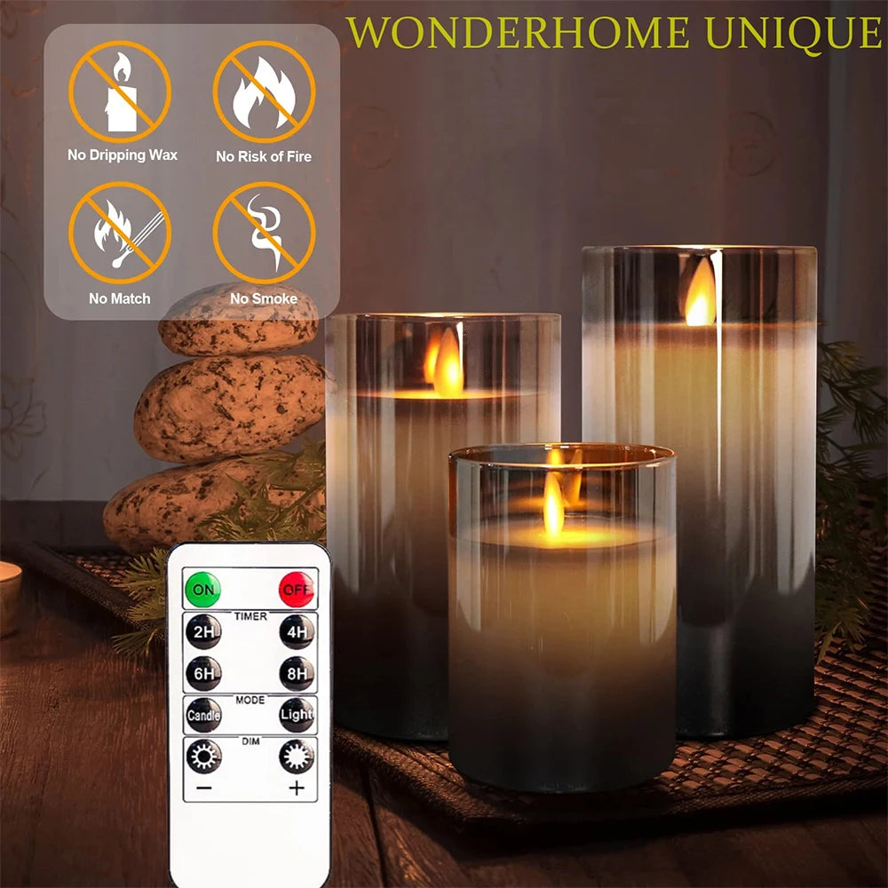 LED lights electronic candles LED candle decorations acrylic candles complete set of remote control timers Christmas and wedding