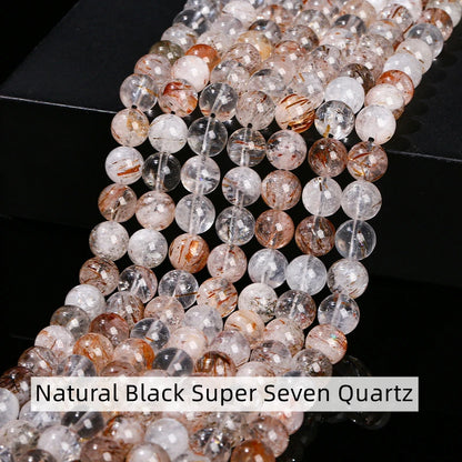 3A Natural Rock Quartz Beads Round Loose Spacer Flaws White Crystal For Jewelry Making Bracelet Necklace Diy Accessory Findings