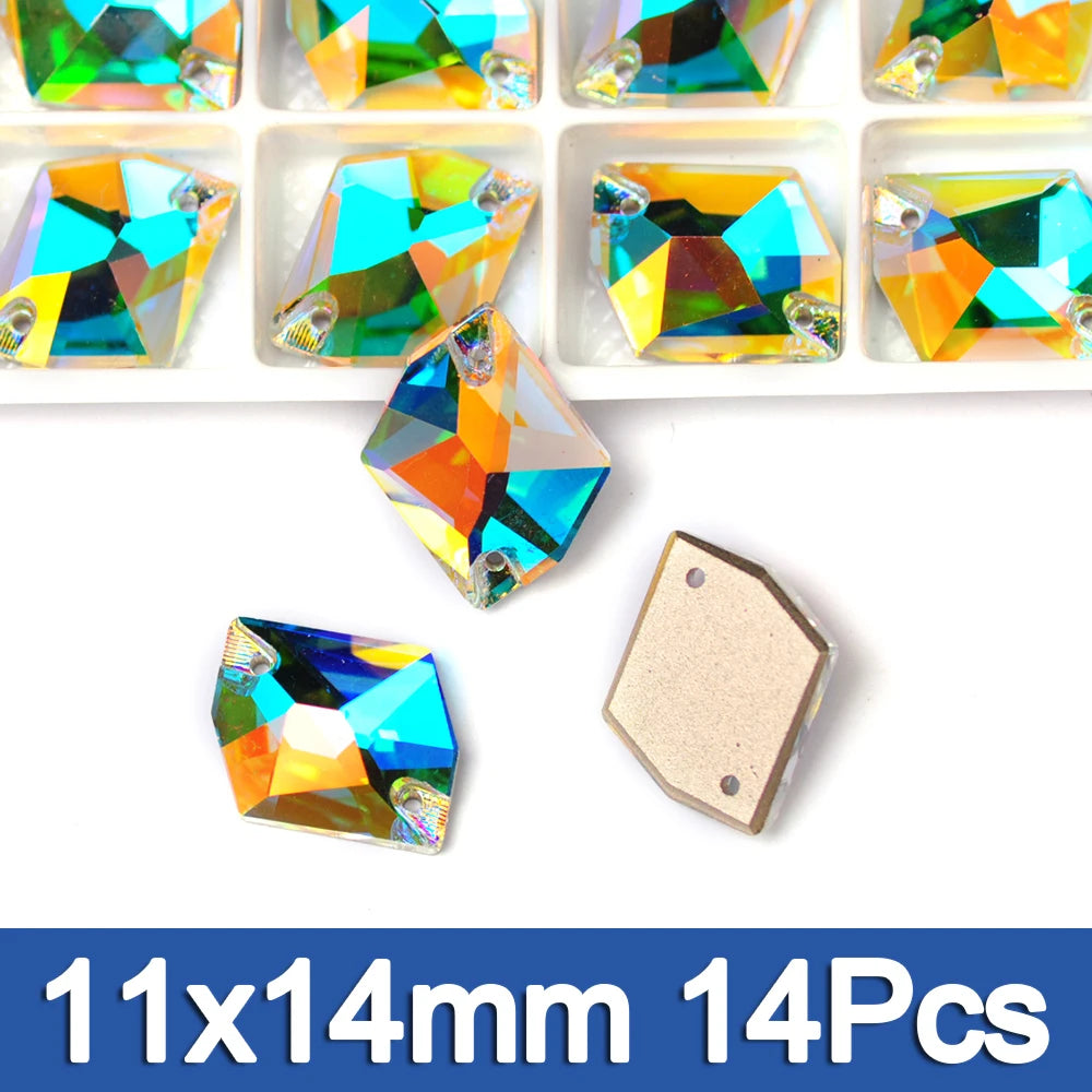 PUBRILEX Crystal AB Mix DIY Craft Supplies Needlework Sewing Gemstones Flatback Glass Strass Crystals Rhinestones For Clothing