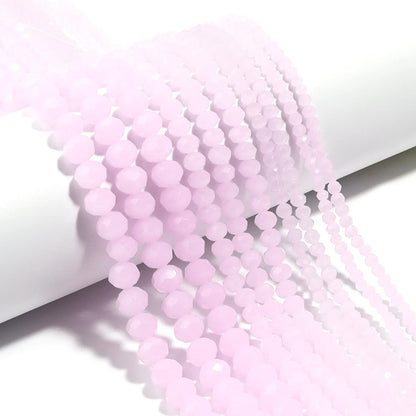 1Strand/Lot 3 4 6 8 10mm Rondelle Flat Faceted Crystal Beads Glass Spacer Beads For DIY Crafts Ornament Making Handmade Accesso