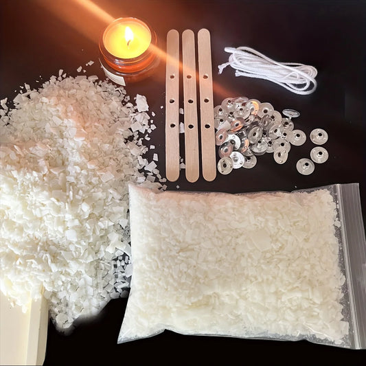 Candle Making Kits 100G Soy Wax DIY Candle Making Scented Candle Material Smokeless Candle Metal Wick Candle Holders Making