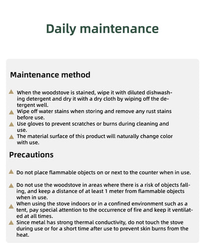 Goout Springhill Mini Woodstove Outdoor Camping Tour Incense Burner Folding Portable Stove Home Desktop Mosquito Incense Burner