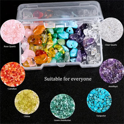 100/200pcs Natural Chips Stone Beads 5-8mm Healing Crystals For DIY Necklace Bracelet And Earrings Jewelry Making
