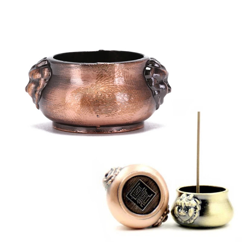 New 1PC Alloy Incense Burner Stick Holder Plate Buddhism Lotus Censer Bronze Nasturtium Incense Burner