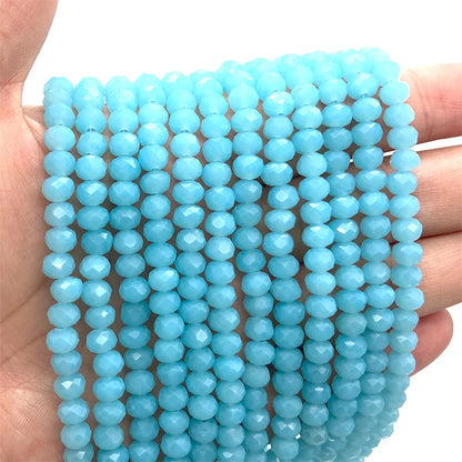 Multicolor 2 3 4 6 8mm Austria Faceted Crystal Beads Loose Spacer Round Glass Beads Bracelet DIY for Jewelry Making