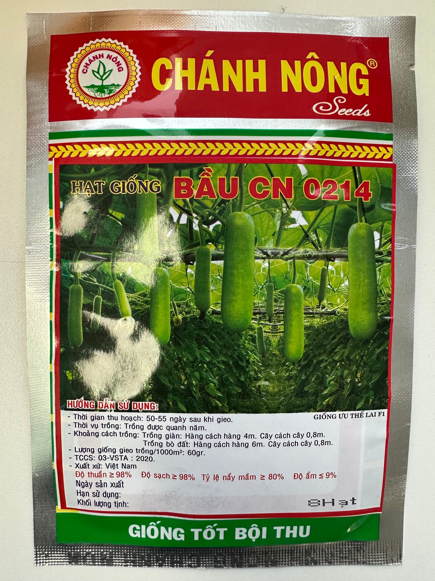 Chánh Nông - Premium Calabash / Bottle Gourd F1 (Bầu CN 0214)