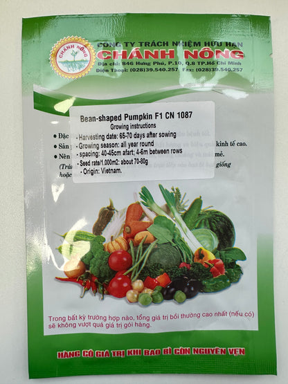 Chánh Nông – Courge F1 en forme de haricot (Bí hạt đậu trái dài CN 1087)