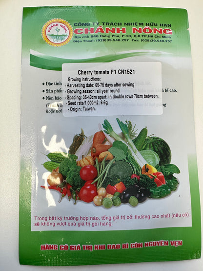 Cherry Tomato F1 Hybrid Seeds (Cà chua Cherry CN 1521)