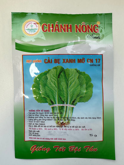 Chánh Nông - Hạt Giống Cải Bẹ Xanh Mỡ CN 17 (Premium Chinese Mustard Seeds)