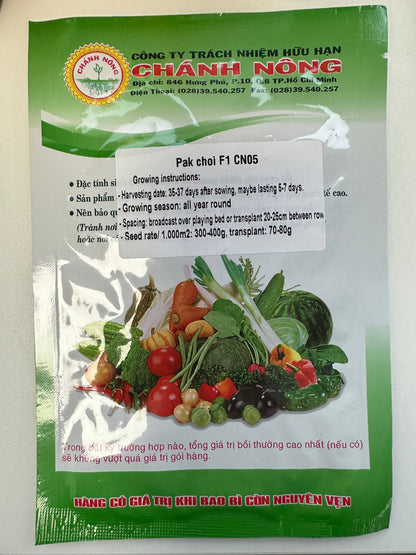 Chánh Nông – Graines de Pak Choi F1 (Bok Choy) Premium (Cải Thìa CN 05)