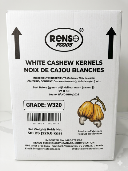 047. RENSO Cashew White Kernels W320 - Hạt điều trắng (50lbs)
