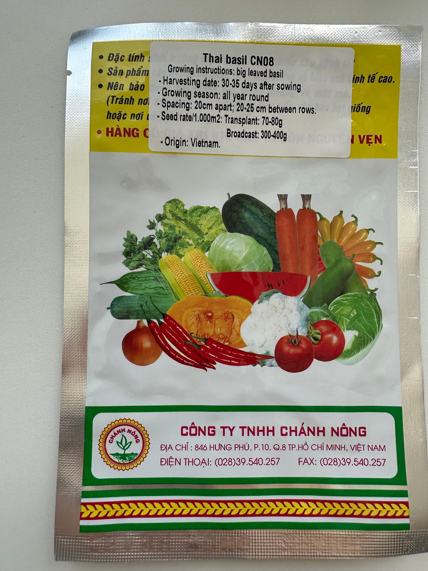 Chánh Nông - Premium Thai Basil Seeds (Húng Quế CN 08)