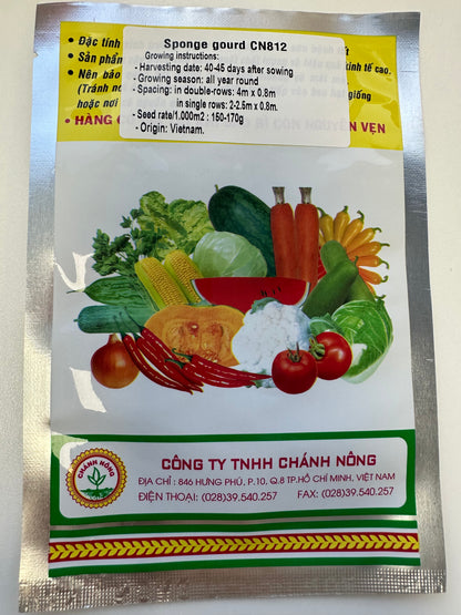 Chánh Nông - Fragrant Sponge Gourd F1 Hybrid Seeds (Mướp Hương CN 812)