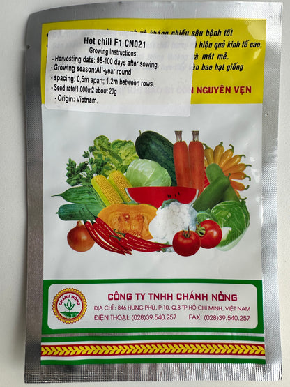 Chánh Nông – Piment fort F1 (Piment hybride CN 020/021)
