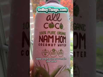 100% Pure Organic Nam Hom Coconut Water (All Coco Brand) - 473 ml x 12