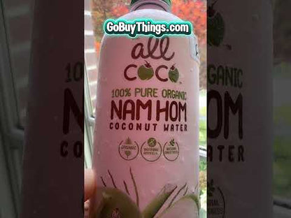 100% Pure Organic Nam Hom Coconut Water (All Coco Brand) - 473 ml x 12