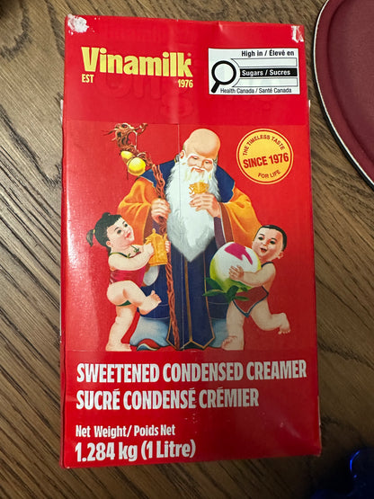 Vinamilk Sweetened Condensed Creamer (traditionally and affectionately known in Vietnam as Sữa Ông Thọ / Longevity Brand Condensed Milk)