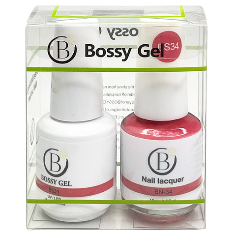 Bossy Gel Duo - Gel Polish + Nail Lacquer (15ml) # BS34