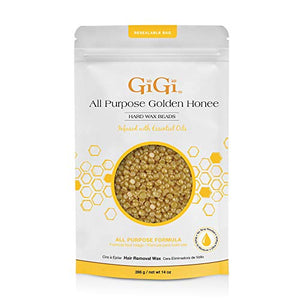 Gigi All Purpose Golden honee hard Wax Beads, Gold, 14 ounces