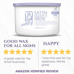 SATIN SMOOTH Deluxe Pink Cream Hair Removal Wax, 14 oz