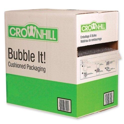 CrownHill CHP85100 Bubble Cushioning, 12" x 100' Roll With Dispenser, 5/16" Bubble
