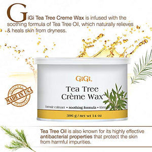 Gigi Tea Tree Creme Wax, 14 ounces