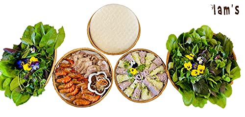 4 pc Set Natural Bamboo Serving Trays | 100% Biodegradable | Naturally Treated | Good for Food, Fruits, Veggies, Bread, Desserts, Cupcakes or Snacks. (h=4, d=23, 25, 28 & 30cm)
