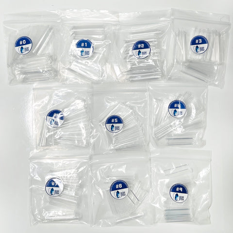 JNBS Designer Tips -Square XL C Curve Tip Refills (Bag of 50pcs) #Clear