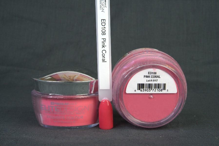 ED108 Pink Coral 40 g - ELITEDESIGN PREMIUM NAILS Dip Powder