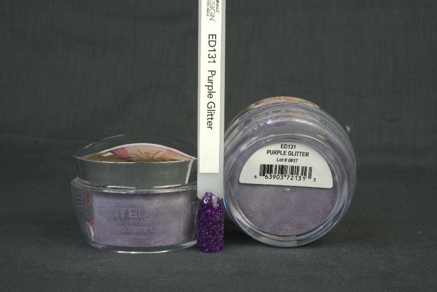 ED131 Purple Glitter 40 g - ELITEDESIGN PREMIUM NAILS Dip Powder