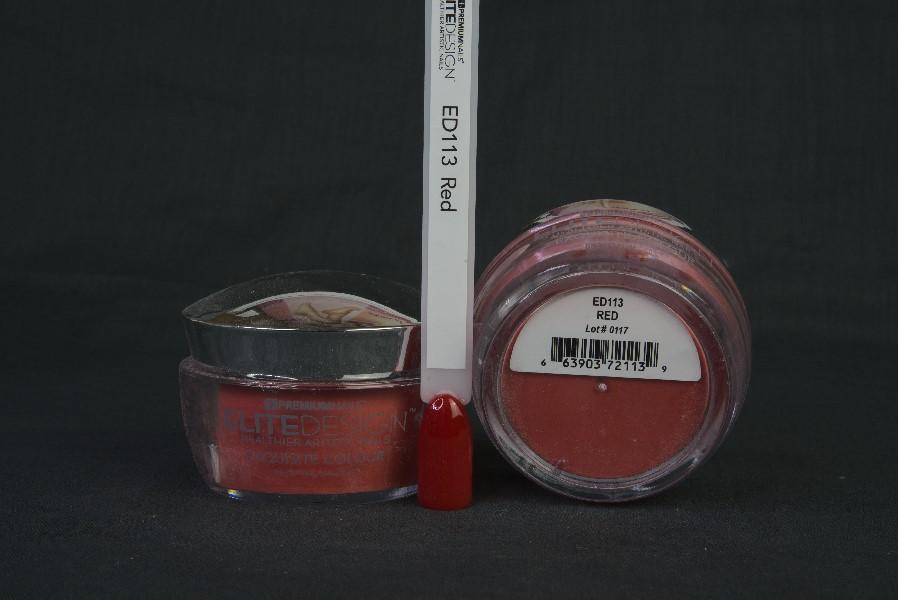 ED113 Red 40 g - ELITEDESIGN PREMIUM NAILS Dip Powder