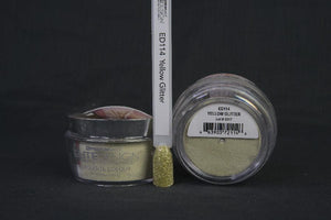 ED114 Yellow Glitter 40 g - ELITEDESIGN PREMIUM NAILS Dip Powder