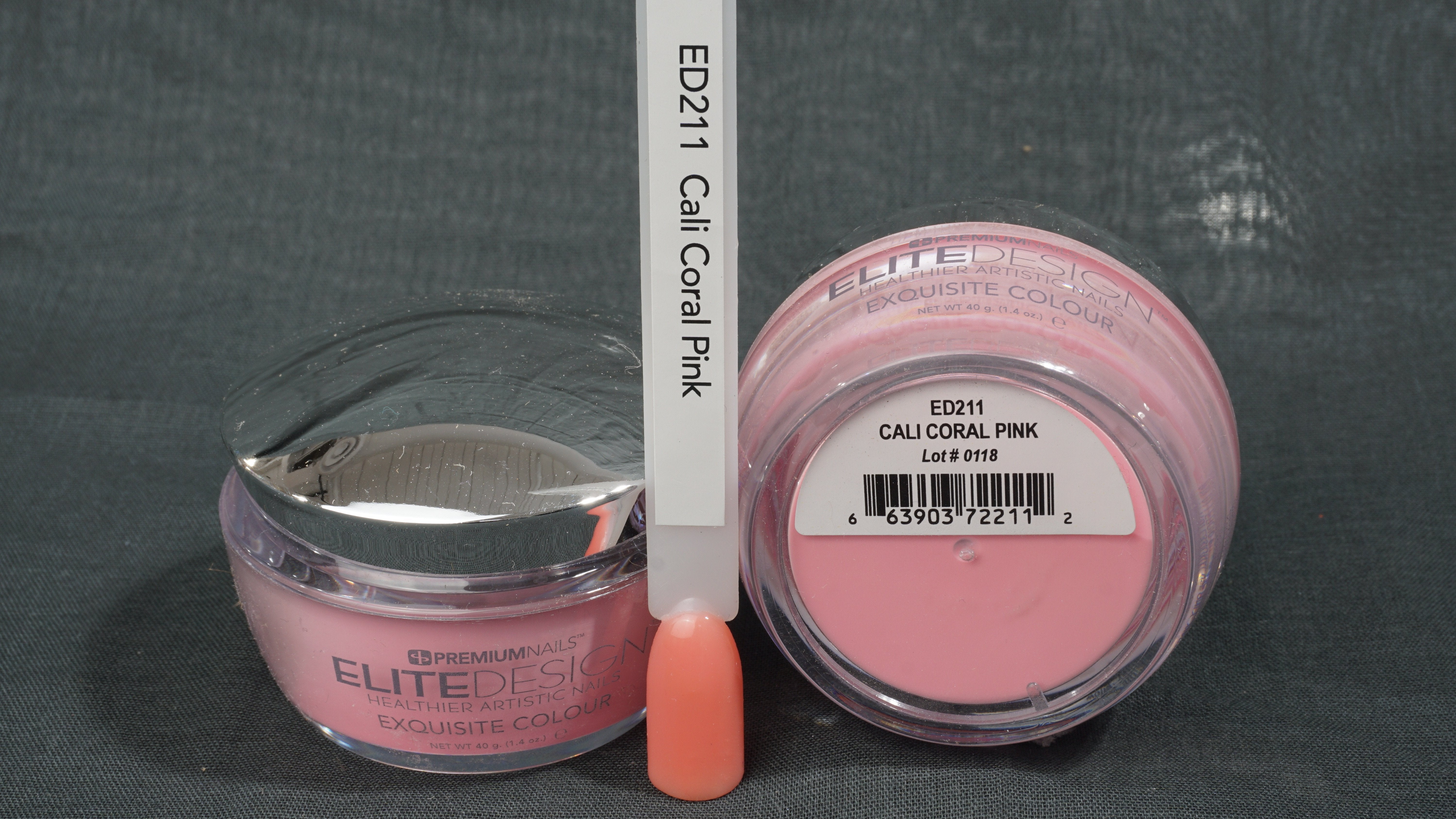 ED211 Cali Coral Pink 40 g - ELITEDESIGN PREMIUM NAILS Dip Powder