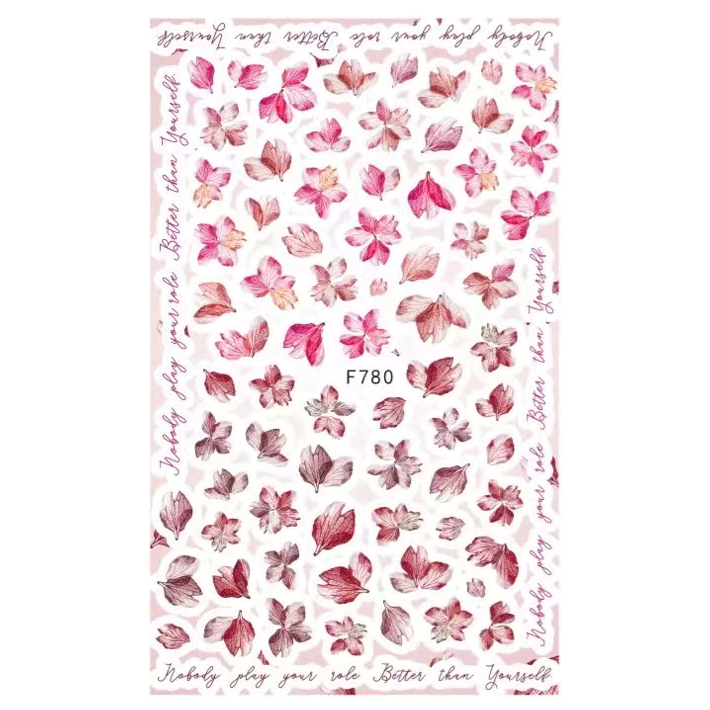 Nail Sticker - Flowers - F780