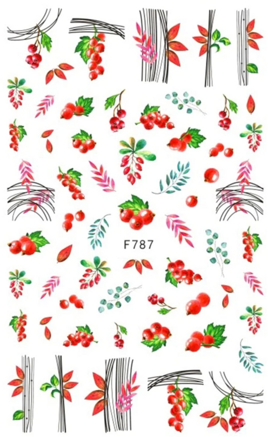 Nail Sticker - Flowers - F787